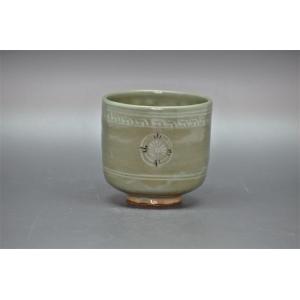 筒茶碗 青磁狂言袴 中村与平作（化粧箱） : 茶道具 銘茶 左座園 Yahoo