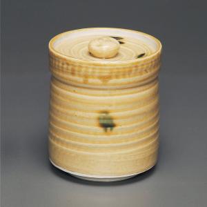 茶道具 水指 水差し 瀬戸一重口 加藤芳右衛門作 大萱八坂窯 塗蓋