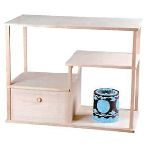 茶道具 お棚 袋棚 志野棚 利休好写し 小林幸斎作 組立式 炉用 利休好写