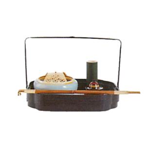 Ｐ９８２　莨盆　『北村葵春作』『一閑塗』『文箱形煙草盆』　共箱　茶道具　喫煙具 茶道具 煙草盆 莨盆 一閑塗り 文箱 又妙斎好写し 田原一斎作 一