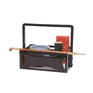 茶道具 菓子器 縁高 縁高重 縁朱 のみ目 五段 中村湖彩作 茶道