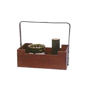 煙草盆　山本貞斎作　茶道具 茶道具 煙草盆 莨盆 手付煙草盆 銀杏透かし 長四方 鵬雲斎好写し