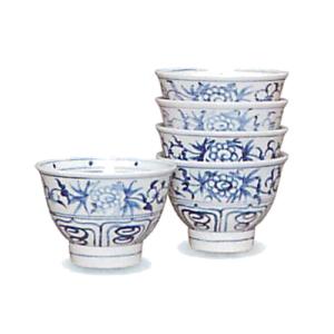 京焼 安南唐草 数茶碗 田中香泉作 10客セット 田中香泉（