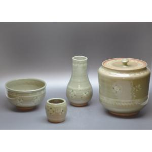 茶道具 水指 青磁雲鶴 中村与平 : 茶道具 月香園 - 通販 - Yahoo