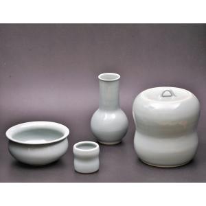 茶道具 水指 水差し 信楽焼き 5代 上田直方作 古来窯 共蓋 信楽焼