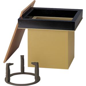 茶道具 炉壇 利休炉壇 聚楽色 炉蓋無し ツバと底辺1.6mm厚・胴 茶道具 炉壇 利休炉壇 聚楽色 炉蓋無し ツバと底辺1.6mm厚・胴