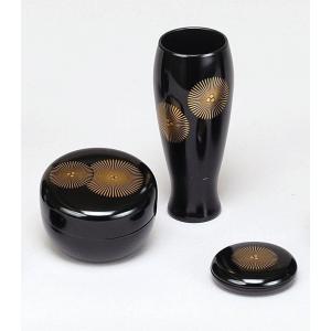 茶道具 茶箱用三点セット 塗 三点セット 根来塗り 茶筅筒 棗 香合