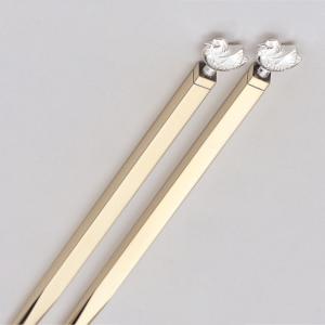 茶道具 炭道具 飾火箸 飾り火箸 南鐐鳥頭 般若勘渓作 火箸 茶道