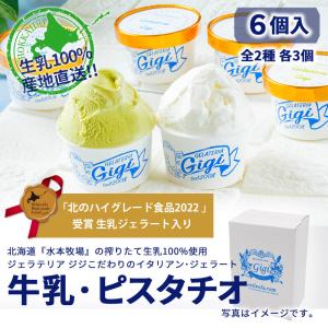 【人気2種セット】ピスタチオ&ミルクジェラート 各3個 | シチリア産×北海道...