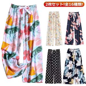夏用 柄 レディース 総柄 夏 綿 ルームパンツ...の商品画像