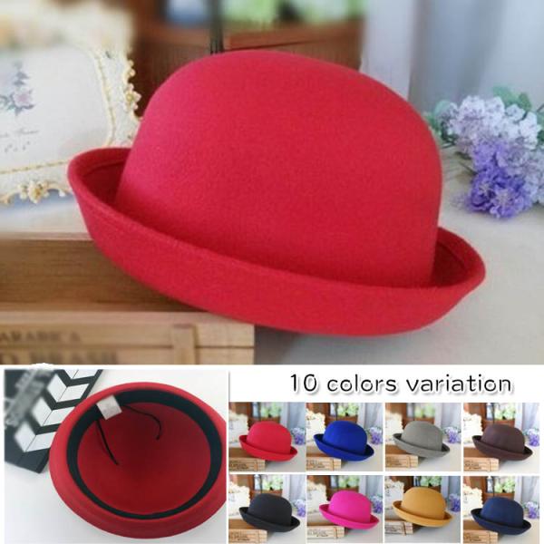 ボーラーハット ポーラー レディース ハット 帽 ダービーハット 山高帽子 マニッシュ カラーフェル...