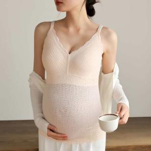 授乳キャミソール カップ一体型 授乳ブラ マタ...の詳細画像1