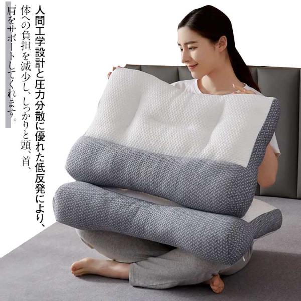 枕 マクラ いびき 肩こり ストレートネック 頭痛 快眠 安眠 枕 いびき防止 低反発まくら 首こり...