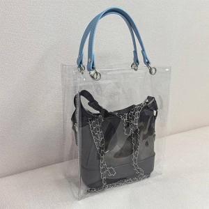 クリアバッグ ビニールバッグ 透明バッグ トー...の詳細画像1
