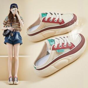 かかとなし スニーカー サンダル 厚底 メッシ...の詳細画像4