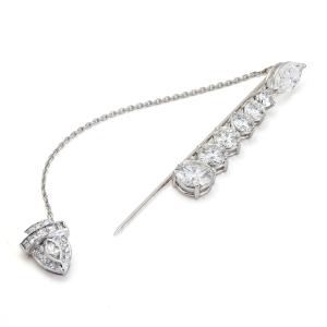 PT900 ダイヤモンド ブローチ PT900 メノウ ダイヤモンド ブローチ : ジェムキャッスルゆきざき