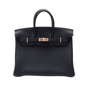 エルメス HERMES バーキン 25 トゴ ブラック ピンクゴールド金具 B刻印 未使用 バッグ レディース｜gem-castle-yukizaki