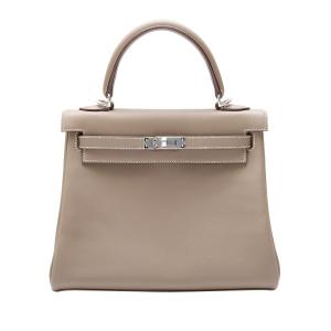 エルメス HERMES ケリー 25 スイフト エトゥープ シルバー金具 B刻印 未使用 バッグ レディース｜gem-castle-yukizaki