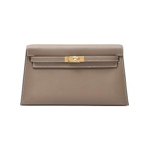エルメス HERMES ケリー(その他) ヴォーマダム エトゥープ イエローゴールド金具 B刻印 未使用 バッグ レディース