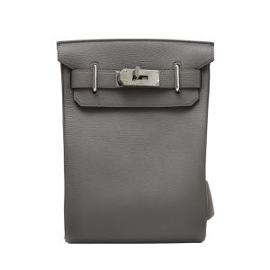 エルメス HERMES アッカド トゴ グリスエタン シルバー金具 K刻印 未使用 バッグ レディース