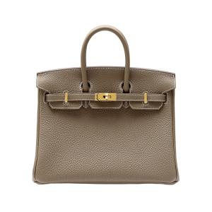 エルメス HERMES バーキン25 トゴ エトゥープ ゴールド金具 G刻印 未使用 バッグ レディース