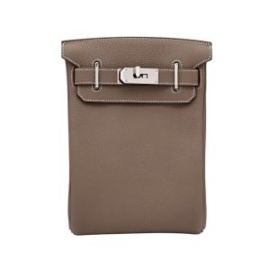 エルメス HERMES アッカド トゴ エトゥープ シルバー金具 G刻印 未使用 バッグ レディース