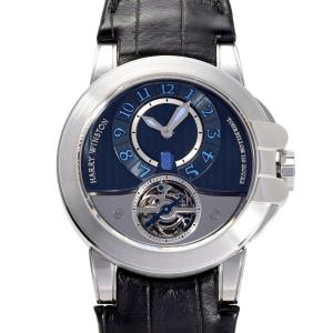 ハリー・ウィンストン HARRY WINSTON オーシャン トゥールビヨン 世界限定80本 OCEATO44WW002 ブルー文字盤 中古 腕時計 メンズ