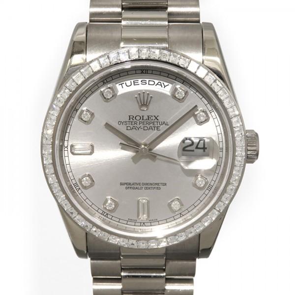 ロレックス デイデイト 118399A グレー文字盤 中古 メンズ ROLEX 腕時計