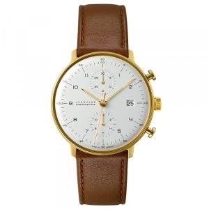 ユンハンス JUNGHANS マックスビル クロノスコープ 027 7800 00 シルバー文字盤 新品 腕時計 メンズ｜gem-castle-yukizaki