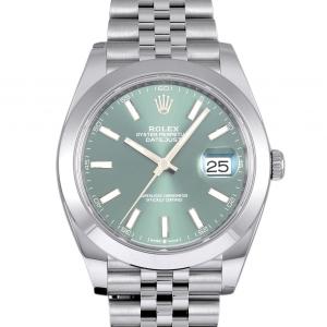 ロレックス ROLEX デイトジャスト 41 126300 ミントグリーン文字盤 新品 腕時計 メンズ