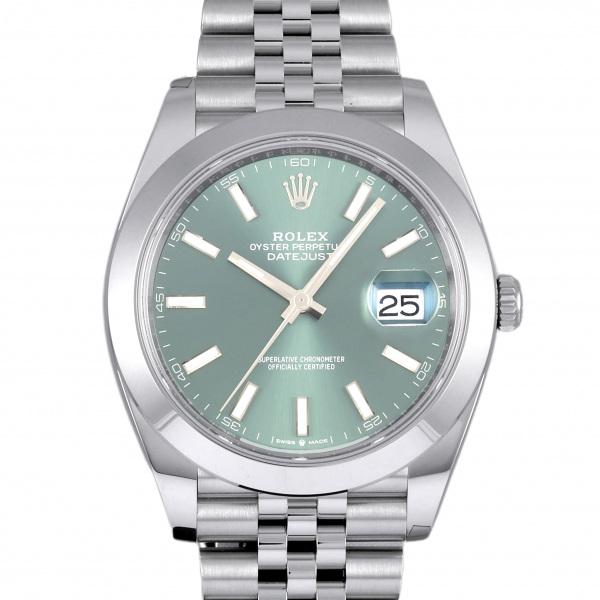 ロレックス ROLEX デイトジャスト 41 126300 ミントグリーン文字盤 新品 腕時計 メン...
