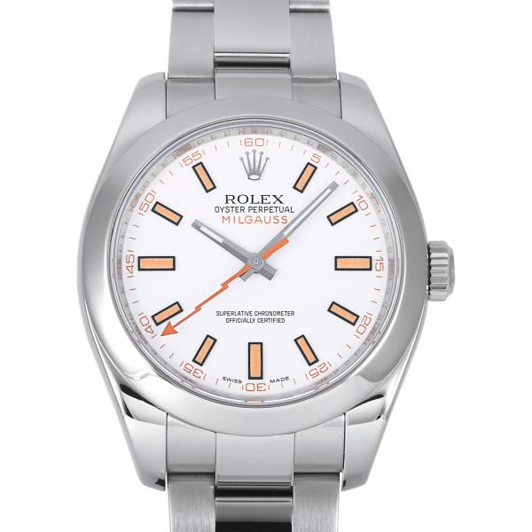 ロレックス ミルガウス 116400 ホワイト文字盤 中古 メンズ ROLEX 腕時計