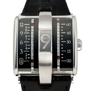 ハリー・ウィンストン HARRY WINSTON オーパス 9 世界限定100本 500/MAJMWW ブラック/アラビア文字盤 中古 腕時計 メンズ