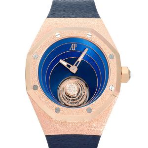 オーデマ・ピゲ AUDEMARS PIGUET ロイヤルオーク コンセプト フロステッドゴールド フライング トゥールビヨン 26630OR.GG.D326CR.01 ブルー文字盤 中古 メンズ