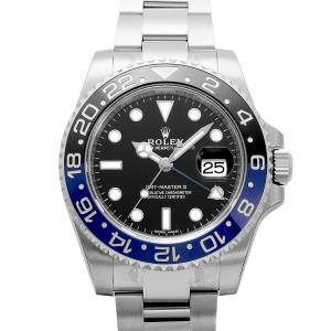 ロレックス ROLEX GMTマスターII 116710BLNR ブラック/ドット文字盤 中古 腕時...