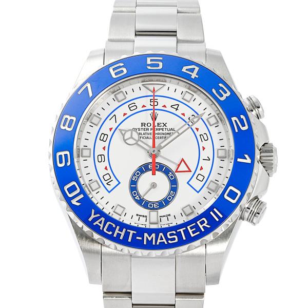 ロレックス ROLEX ヨットマスターII 116680 ホワイト/ベンツ針文字盤 中古 腕時計 メ...