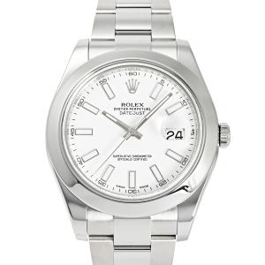 ロレックス ROLEX デイトジャスト II 41 116300 ホワイト/バー文字盤 中古 腕時計...