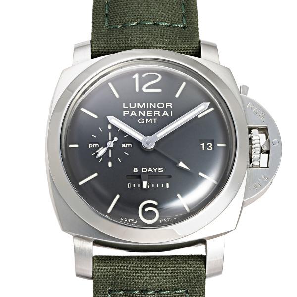 パネライ PANERAI ルミノール1950 8デイズ GMT PAM00233 シルバー/ブラック...