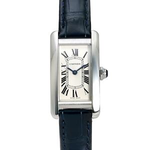 カルティエ Cartier タンク アメリカン SM WSTA0016 シルバー文字盤 中古 腕時計...