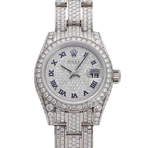 ロレックス ROLEX デイトジャスト パールマスター フルダイヤ 179459ZER ダイヤ/シルバー/ローマ文字盤 中古 腕時計 レディース