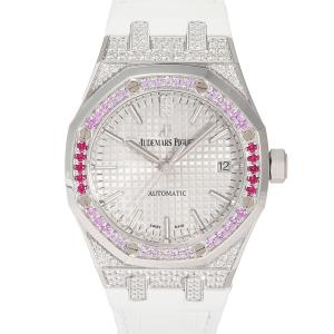 オーデマ・ピゲ AUDEMARS PIGUET ロイヤルオーク オートマティック 15452BC.ZY.D007VE.01 ホワイト文字盤 中古 腕時計 レディース