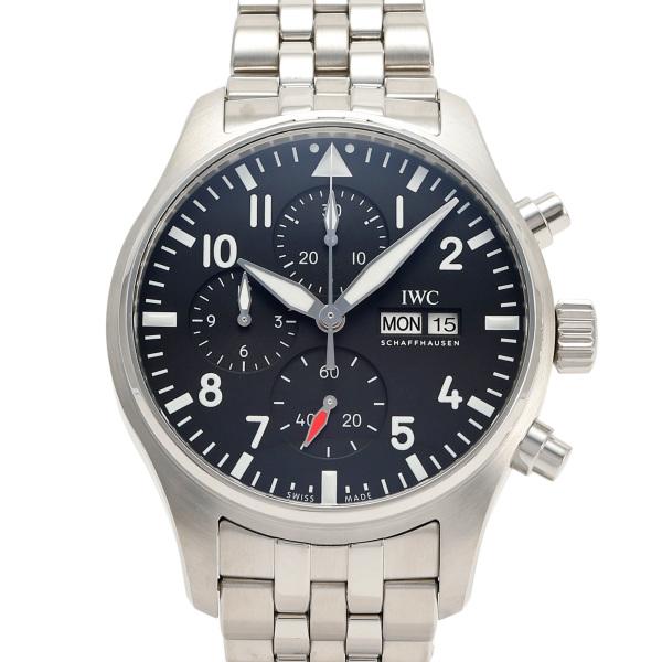 IWC パイロットウォッチ クロノグラフ IW378002 ブラック/アラビア文字盤 中古 腕時計 ...
