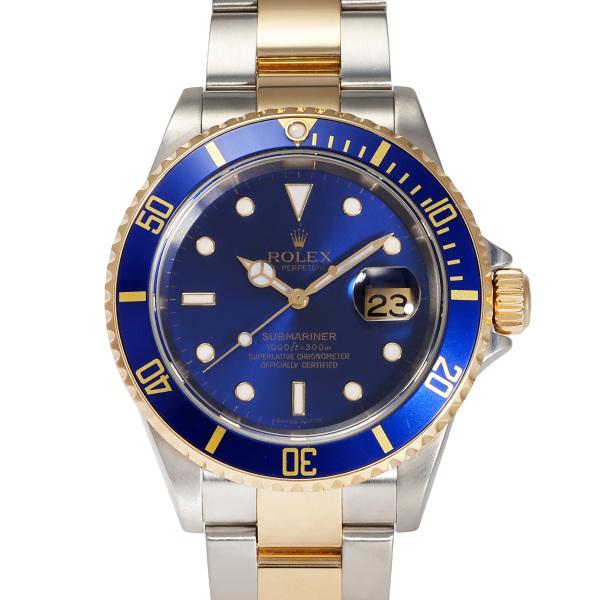 ロレックス サブマリーナー デイト 16613 ブルー文字盤 中古 メンズ ROLEX 腕時計