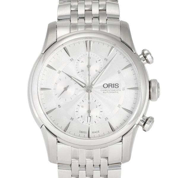 オリス ORIS アートリエ クロノグラフ 77476864051M シルバー文字盤 新品 腕時計 ...