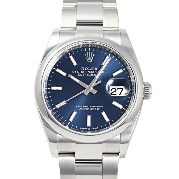 ロレックス デイトジャスト 36 126200 ブライトブルー/バー文字盤 新品 腕時計 メンズ R...