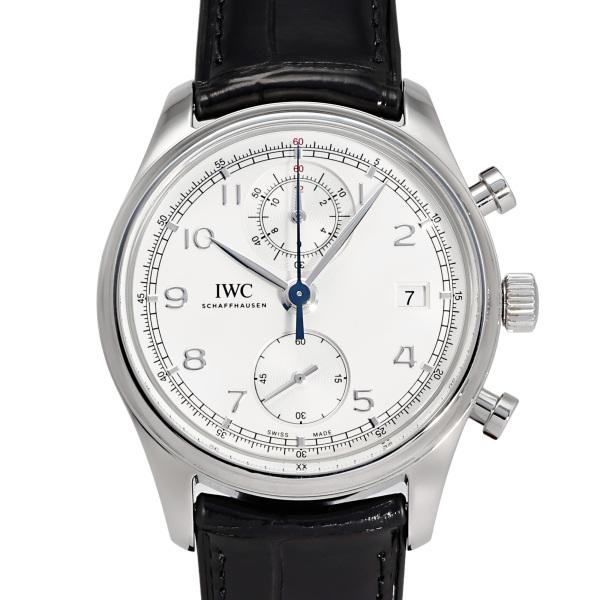 IWC ポルトギーゼ クロノグラフ クラシック IW390403 シルバー文字盤 中古 腕時計 メン...