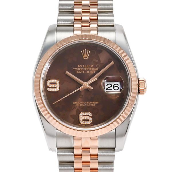 ロレックス ROLEX デイトジャスト 36 116231 チョコレート/6.9アラビアダイヤ文字盤...