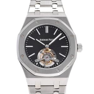 オーデマ・ピゲ AUDEMARS PIGUET ロイヤルオーク エクストラシン トゥールビヨン ブティック限定 26512ST.OO.1220ST.01 ブラック文字盤 中古 腕時計 メンズ