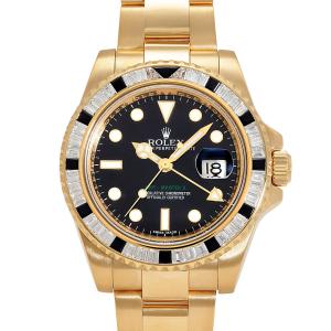 ロレックス ROLEX GMTマスターII 116748SANR ブラック文字盤 中古 腕時計 メンズ