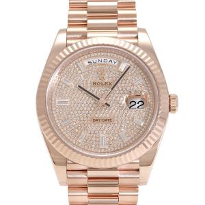 ロレックス ROLEX デイデイト 40 228235A ダイヤ/ピンク/10PB文字盤 中古 腕時計 メンズ